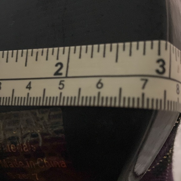 Wet Seal lively tartan purple plaid retro platform heels SZ 7 - Picture 8 of 10